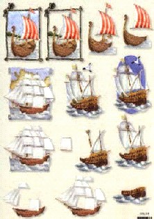 Sonderposten 3D - Schneidebogen, Segelschiffe